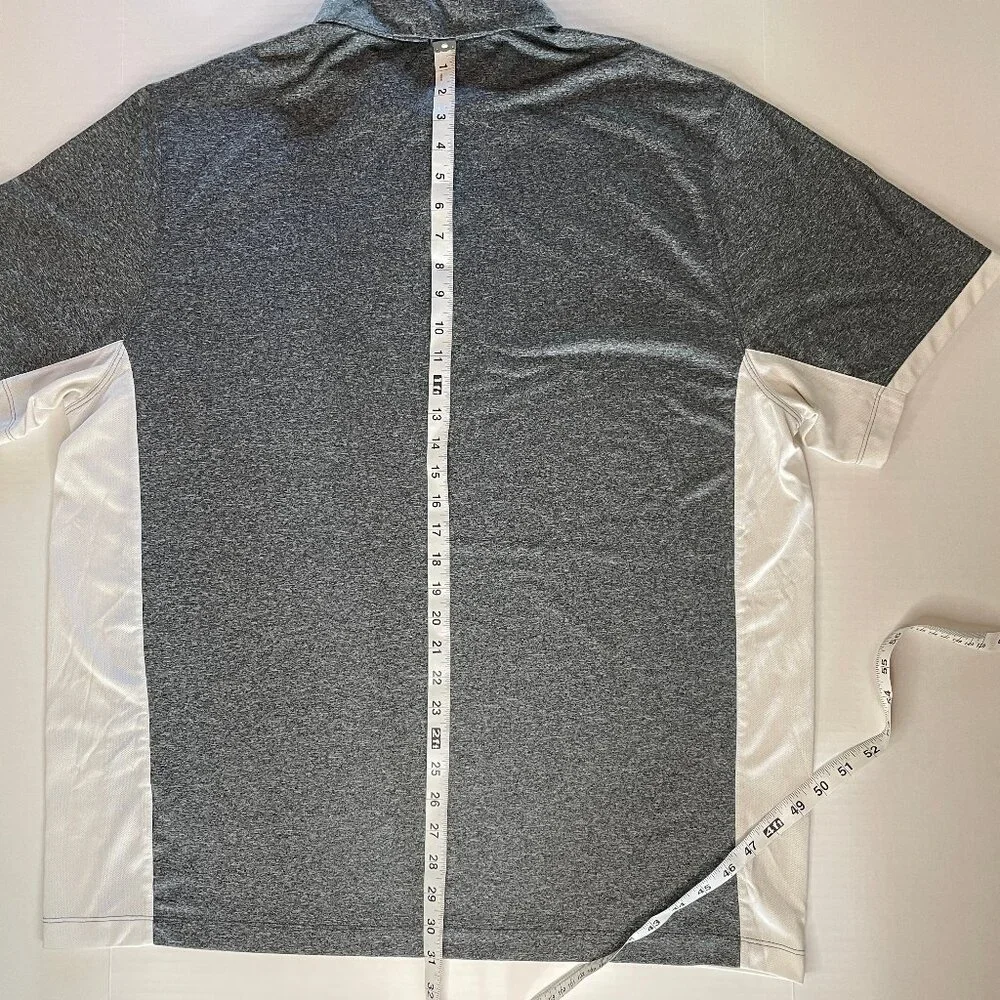 Nike Golf Tour Performance Dri Fit Shirt Men's 2XL Gray Short Sleeve Polo Golfer
